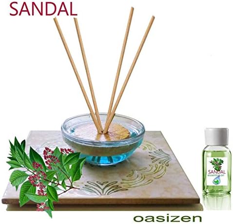 Reed Diffuser “Sandal OasiZen” ceramic tile, handmade hand painted, moroccan style, essential oil diffuser Aromatherapy
