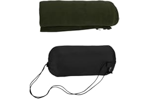MAGT Sac De Couchage en Laine Polaire, Doublure De Sac De Couchage À Glissière Anti-Peluches en Laine Polaire Chaude Et Confortable pour Adultes Et Enfants Camping en Plein Air Randonnée Voyager