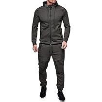 Ensemble Sport Homme - Survêtement à Capuche Zip Complet - Sweat Et Pantalon Jogging - Décontracté Chic