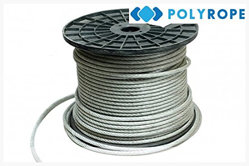 Clear Plastic Coated Wire Rope 3mm 30meters lenght