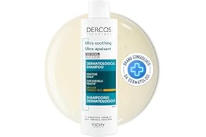 Vichy Dercos, Shampoo Ultra Lenitivo, Per Cute Sensibile e Capelli Secchi, Azione Lentiva, Prurito della Cuoio Capelluto e Arrossamenti Ridotti, Con Glicerina e Pantenolo, 200 ml