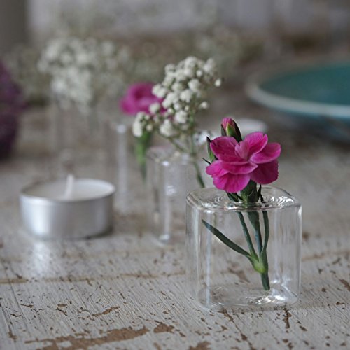 12 X Tischvase Glas für Blüten Tischdeko Hochzeit Blumenvase - 5