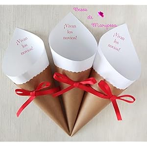 50 Einheiten Kegel für Konfetti Reis oder Hochzeit Blütenblätter