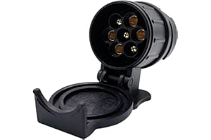 COACOM 1 adapter do przyczepy, 13 na 7-biegunowy, mini adapter, wodoszczelny adapter 12 V, konwerter gniazd wtykowych do przyczepy, ciężarówki, kampera