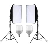 AA Plus Ikili Softbox Seti (50X70 Cm) Lambalı Toplam 9000 L&uuml;men Beyaz