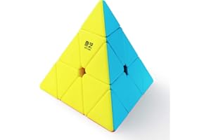 D-FantiX QYTOYS Qiming Pyramid Speed Cube Stickerless Triangle Cube 3x3 Puzzle