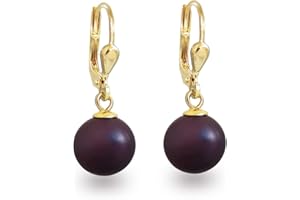 Schöner-SD Gold-Doublé Ohrhänger mit Perlen Ohrringe vergoldet