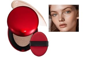 SONGVISON Fondotinta Super Fit Cushion Texture leggera, finitura semi-opaca Copertura costruibile per 72 ore.impermeabile, trucco trasparente Red+Shell+Air si concentra sul mantenimento di un'ottima copertura
