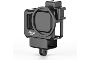 ULANZI G9-4 Vlog Cage Housing Plastic for GoPro Hero 9 Black & GoPro Hero 10 Black – Video Cage Case with Filter Adapter and Cold Shoe Mount