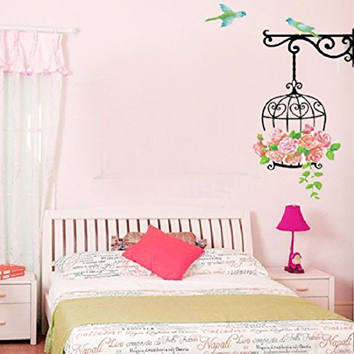 joyliveCY Abnehmbare Art Vinyl Zitat DIY Wall Sticker Aufkleber Wandbild Dekoration Zimmer Vogelkäfig - 4