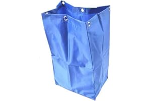 AIGOUT Replacement High Capacity Cleaning Cart Bag,20 Gallon,Waterproof, House Cleaning Commercial Cleaning Cart Bag,For use with Hotel Commercial Cleaning Cart and housekeeping carts (Blue)