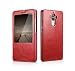 Produktbild Huawei Mate 9 Flip Case, DEMEDO (Ritter Serie) Folio Cover PU Leder mit Standfuß, Smart Transparent Fenster (Ansicht & Steuerung) Fold Shell für Mate 9(Rot)