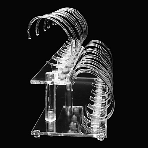 MagiDeal Acryl-2-Tier Schmuckständer Schmuckhalter Armbandständer Uhrenständer - 6