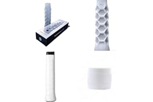 ZRZ - Hesacore Grip Tourgrip + Overgrips Wilson Confort Pro Perforados o Lisos Grip Cinta Pala de Padel, Raqueta Tenis con Goma o Anillo Protector de Empuñadura Padel Rugoso