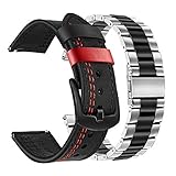 FESTER ROSTFREIER STAHLBAND: Hergestellt aus hochwertigem, massivem Edelstahl mit doppelter galvanischer Beschichtung, ohne Farbverlust, robuster, geschmeidiger und angenehm zu tragen. Darüber hinaus ist die Doppelknopf-Schnalle besonders praktisch und springt nicht heraus oder fällt nicht ab, wie es bei anderen marktüblichen Produkten der Fall ist. Sehr einfach zu entfernende Links mit unserem mitgelieferten Link-Entferner, nur zum Selbermachen und nicht zum Juwelier bringen.