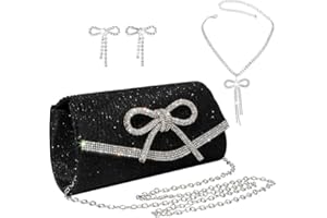 LiveGo Glitter Evening Bag Sparkly, Clutch Purses for Women Wedding Glitter, Women's Clutch Bags, Sequin Bag Envelope Handbags Purses for Prom Cocktail Party Wedding Engagement