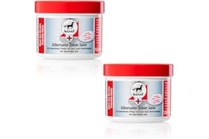 Leovet Erste Hilfe Silber Salbe | Doppelpack | 2 x 150 ml | Kann zur besonderen Pflege auf der Haut nach Verletzungen beitragen | Kann unterstützend bei Mauke eingesetzt Werden