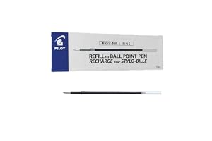 Pilot 0,7 mm fin kulspetspåfyllning för Acroball/Acroball Deluxe, svart (BRFV-10F-B) – 12-pack