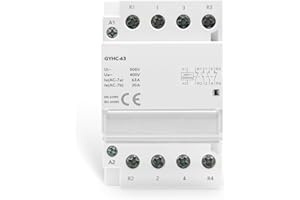 IGEYAPA Contattore Automatico AC domestico GYHC-63A 2NO+2NC 4P teleruttore AC220v Universale per Elettrodomestici ad Alta Potenza Monte su Guida dIN