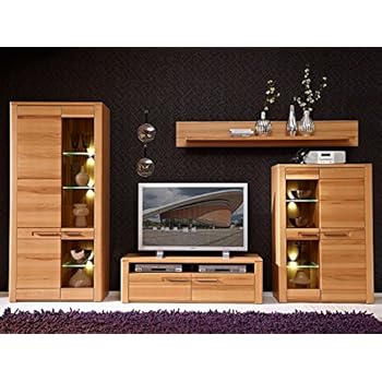 Furniture24 Wohnzimmer Set Wohnwand Sky Tv Schrank Vitrine Hängeregal