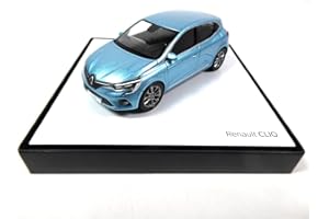 OPO 10 - Coche 1:43 Compatible con Renault Clio V Azul 2019 (REN6)