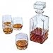 Produktbild Quadratisch Glas Whiskey Dekanter Flasche mit 4 x 200 ml Gläser Geschenk Set