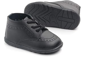Sonsage Infant Baby Boys Girls Classic PU Leather Wedding Loafers Brogue Toddler Oxford Dress Shoes First Steps Walking Flat Lazy Crib Shoe