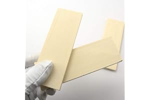 Aibote 2pcs Alternative Imitation Ivory Substitute Knife Handle Blanks Scales Inlay Material 120x40x8mm