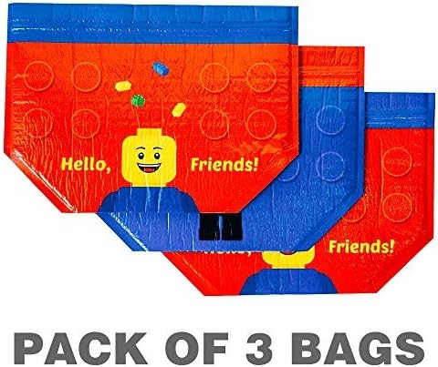 ZIPPER BAG for Brick Lunch Boxes Bento for Children Toddler Kids, Thermal Bag, Insulation Bag (PACK OF 3 BAGS)