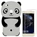 Produktbild Hcheg 3D Silikon Schutzhülle Tasche für Huawei P10 Lite Hülle Panda Design schwarz/weiß Case Cover + 1X Screen Protector