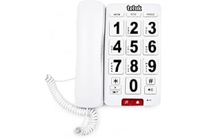 Corded Big Button Phone for Seniors with Speaker Redial, Hands Free Landline Desk Telephone, Amplied Large Button Home Phones