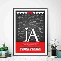 Bilderrahmen Hochzeit Gästebuch JA 50x70 Gästeposter