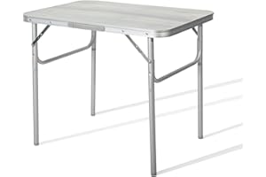 Join Nature Aluminium-Camping-Tisch Tragbarer Klapptisch,Faltbarer Multifunktionstisch,Höhenverstellbarer MDF-Brett-Gartentisch,Perfekt für Camping,Picknick,Reisen