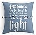 Kenneth Case Cool Happiness Harry Potter Quote Unique Luxury Print Square Pillow case 18X18 Inch(One Side)