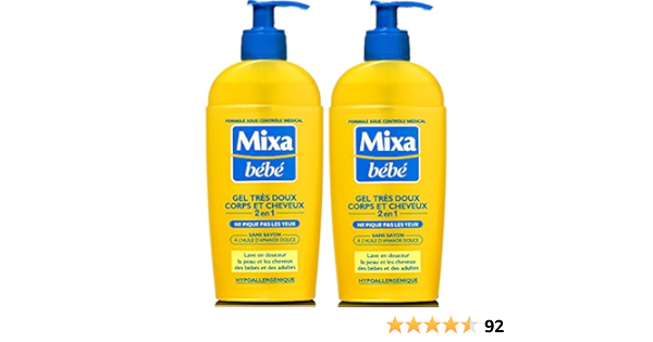 Mixa Bebe Gel Tres Doux Corps Et Cheveux 2en1 250 Ml Lot De 2 Amazon Fr Bebe Et Puericulture