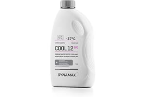 Dynamax Cool G12 EVO Antifreeze Coolant READY MIX -37°, 1 Litre, Light Red/Violet (Purple) Coolant
