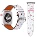 Produktbild Für Apple Watch Armband 42mm 44mm Leder Flamingo-Thema Armbänder für Herren Damen iwatch Armband Series 4 Series 3 Series 2 Series 1 (42mm, Doppelter Flamingo)