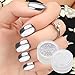 NALATI New Mirror Chrome Effect Nails Powder Silver 1g Box (Silver)