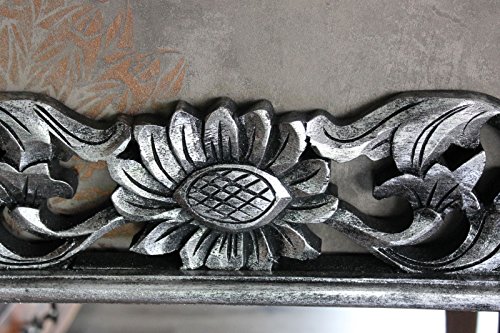 Naturesco Hübscher Barockspiegel silber antik Hoch- und Querformat 100cm x 70cm - 3