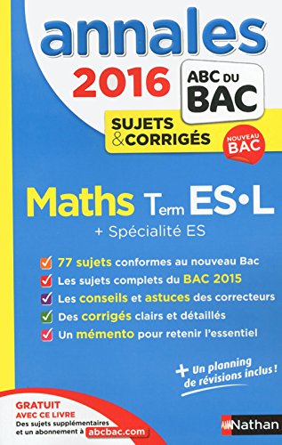 couverture de : Annales : Mathématiques Term. ES-L couverture de : Annales : Mathématiques Term. ES-L