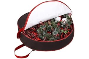 RAM ONLINE Ram® Christmas Wreath Storage Bag Durable Zipped 30 Inch Wreath Bag Storage Bag