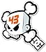 Produktbild Aufkleber wählbar Adhesivo Sticker für Auto und Motorrad Ken Block 43 DC Shoes Skull 1 8 x 7 cm Aufkleber Autocollant
