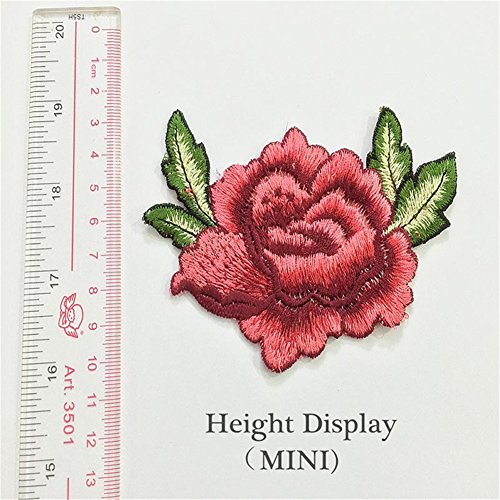 Blue Vessel Neue Stickerei Seide Blume Motiv Kragen Nähen auf Patch Applique Abzeichen Gestickt Büste Kleid - 7