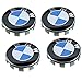 Produktbild 4 Zentren Radzylinder BMW 68 mm blau und weiß 68 mm Cache Nabe Zentrum Abdeckkappen Logo Abkürzung