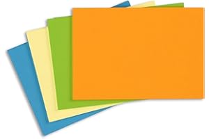 ‎X17 X17- Mind-Papers Nachfüllpack, DIN A7, 100 Karteikarten/Lernkarten, Farbe: blau, grün, hellgelb, orange