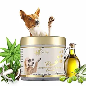 Pet Life Organic Paw Moisturizing & Softening Cream for Dog Cracked & Chapped Paws|Paw Butter Repair, Sooth & Heals Dry Paw & Elbow|Paw Butter Cream for All Dog Breeds - Safe Pet Friendly ? 100 Gm