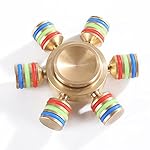 Wishwin 6 Sided Metallic Spin Finger Spinner Toy Gift For Fidget Hand Spreaze EDC Toy Focus Anxiety Relief Stress Reducer