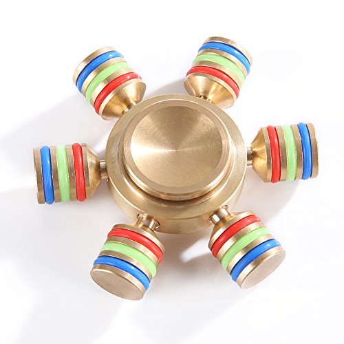 Hanyia EDC Spinner Fidget Spielzeug Lucky Brass Rainbow Spinner for Kids Adults Stress Reducer Spielzeug fur Kinder und Erwachsene Spielzeug - 4