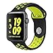 Produktbild i-tecfox Sport Silikon Armband für Apple Watch 42mm BLACK / VOLT - passend für Serie 3 / Serie 2 / Serie 1 / Apple Watch Sport / Apple Watch Nike