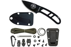 ESEE, Nóż outdoorowy, Candiru Black with Kit, ostrze: 5,1 cm, Drop Point, nóż myśliwski, Full Tang